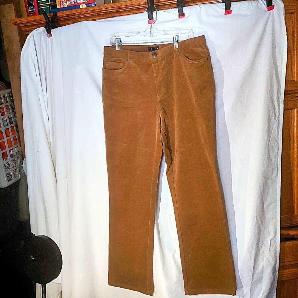 Tribal Corduroy Straight Leg Pants